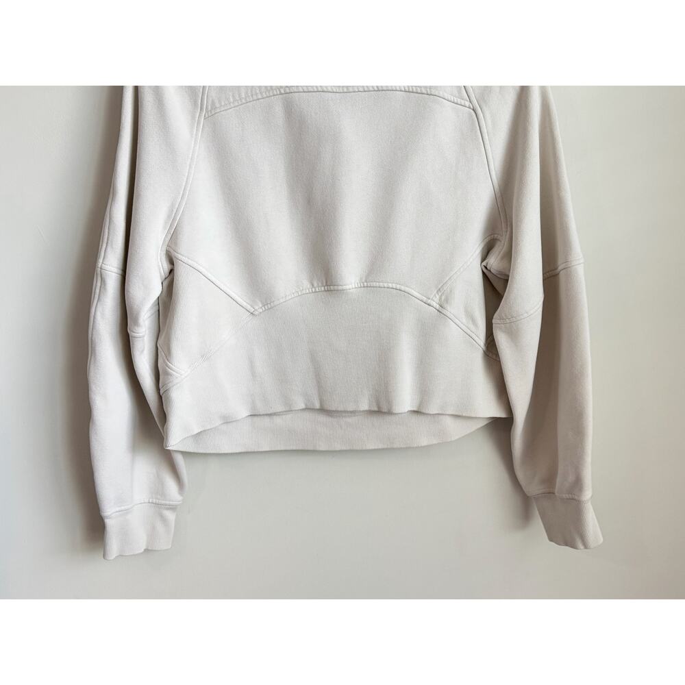 Lululemon Scuba Oversized Funnel Neck Half Zip Sweatshirt Natural Ivory XS / S - Picture 11 of 11